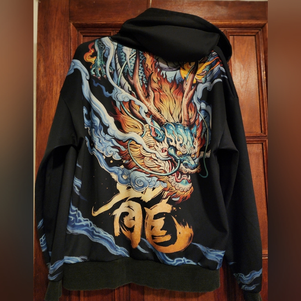Kimura Sansha Heaven Dragon Japanese Art Graphic Sweatshirt-Medium